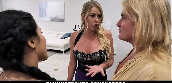  Step Uncle and Step Aunt (Katie Morgan) Fuck Their Naughty Niece (Alona Bloom) to Teach Her Some Manners